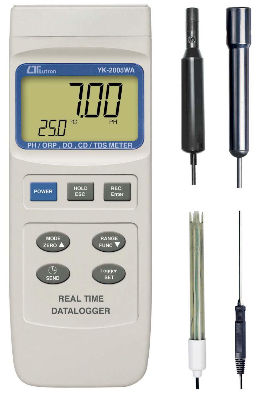 YK-2005WA (PH/ORP, DO, CD/TDS METER, REAL TIME DATA LOGGER, ATC, RS-232/USB)