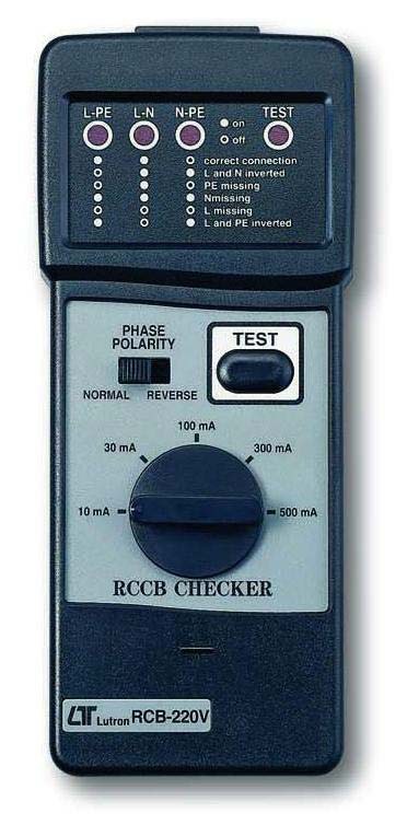 RCCB CHECKER (RESIDUAL CURRENT BREAKER TESTER)