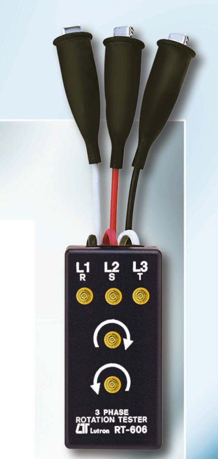 THREE (3) PHASE ROTATION TESTER. MOTOR TESTER